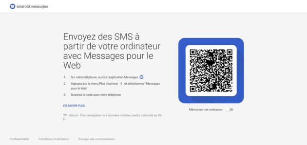 Comment activer Android Messages sur le web pour retrouver ses SMS/MMS sur PC