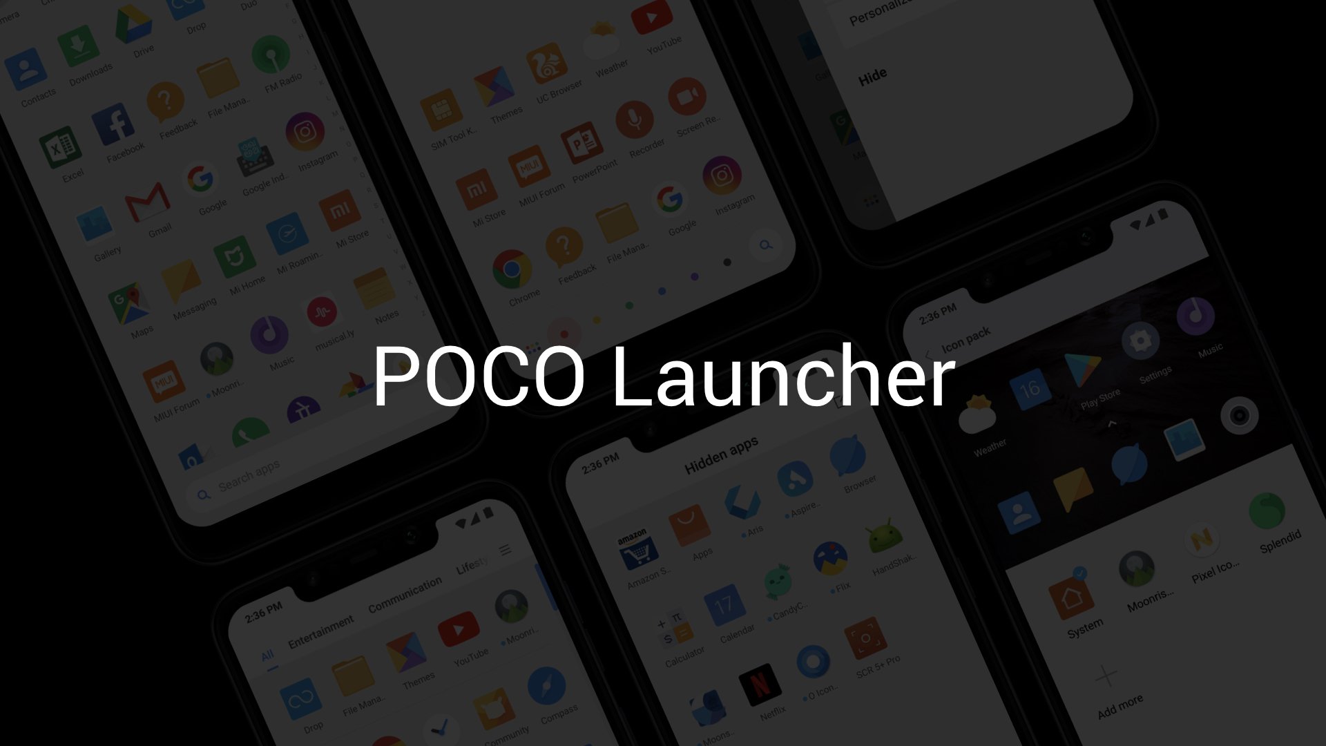Le Poco Launcher s&rsquo;équipe d&rsquo;un thème sombre