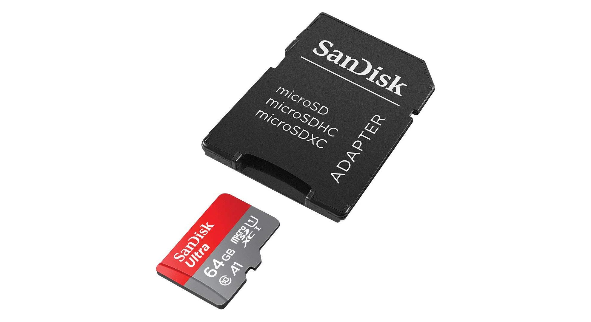 Carte mémoire Micro SDXC 64 Go avec adaptateur SD