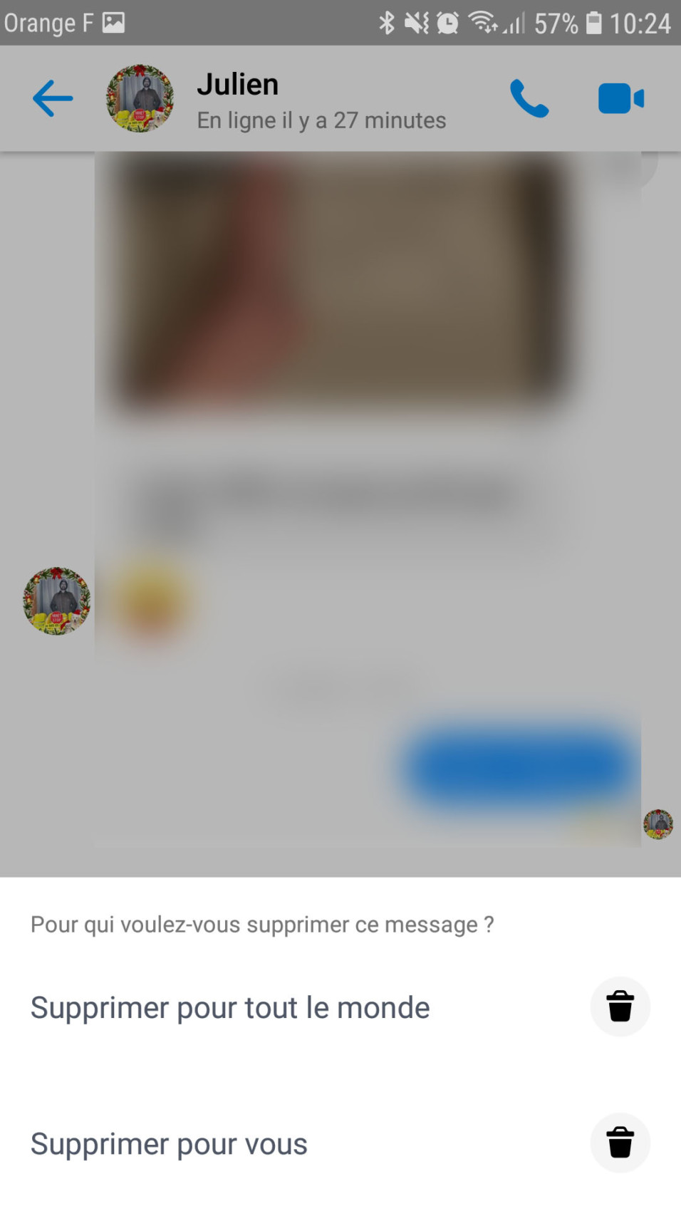 comment supprimer un message vocal en cours