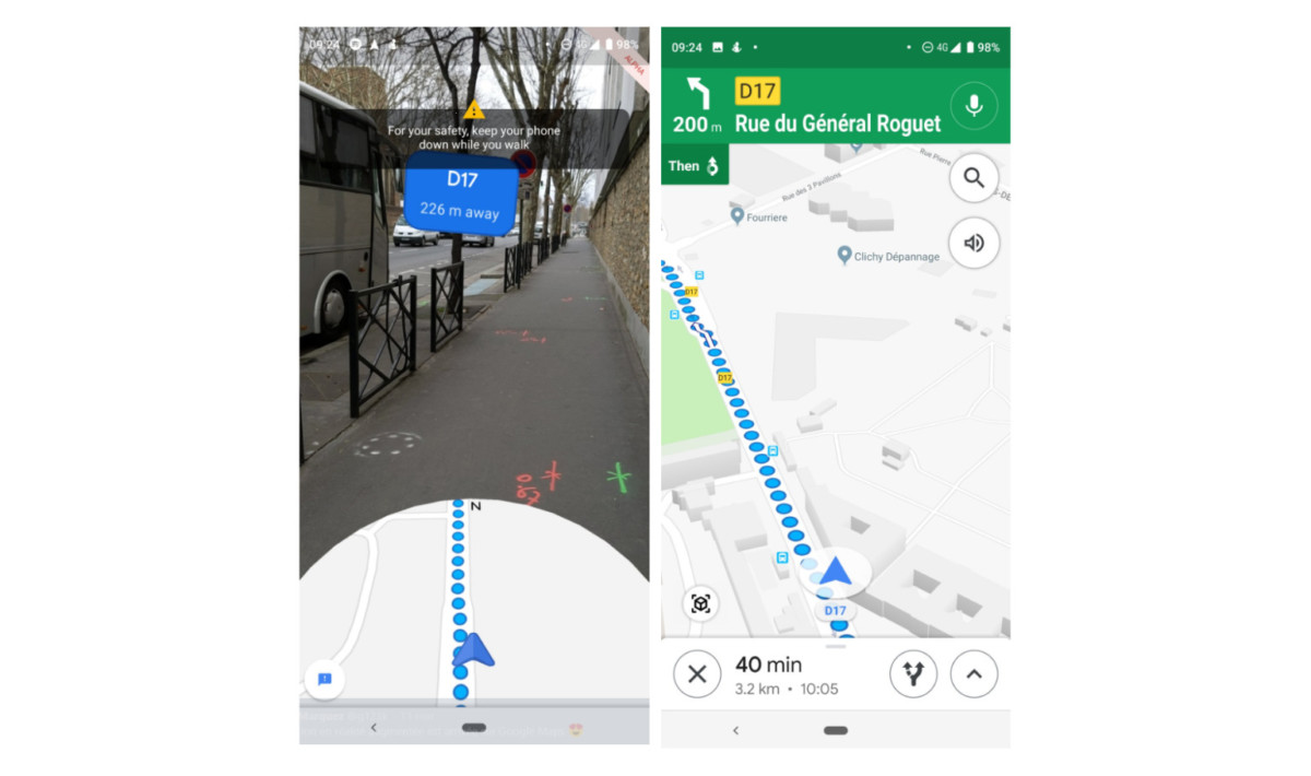 Google Maps : la navigation en réalité augmentée est disponible, nous l&rsquo;avons testée
