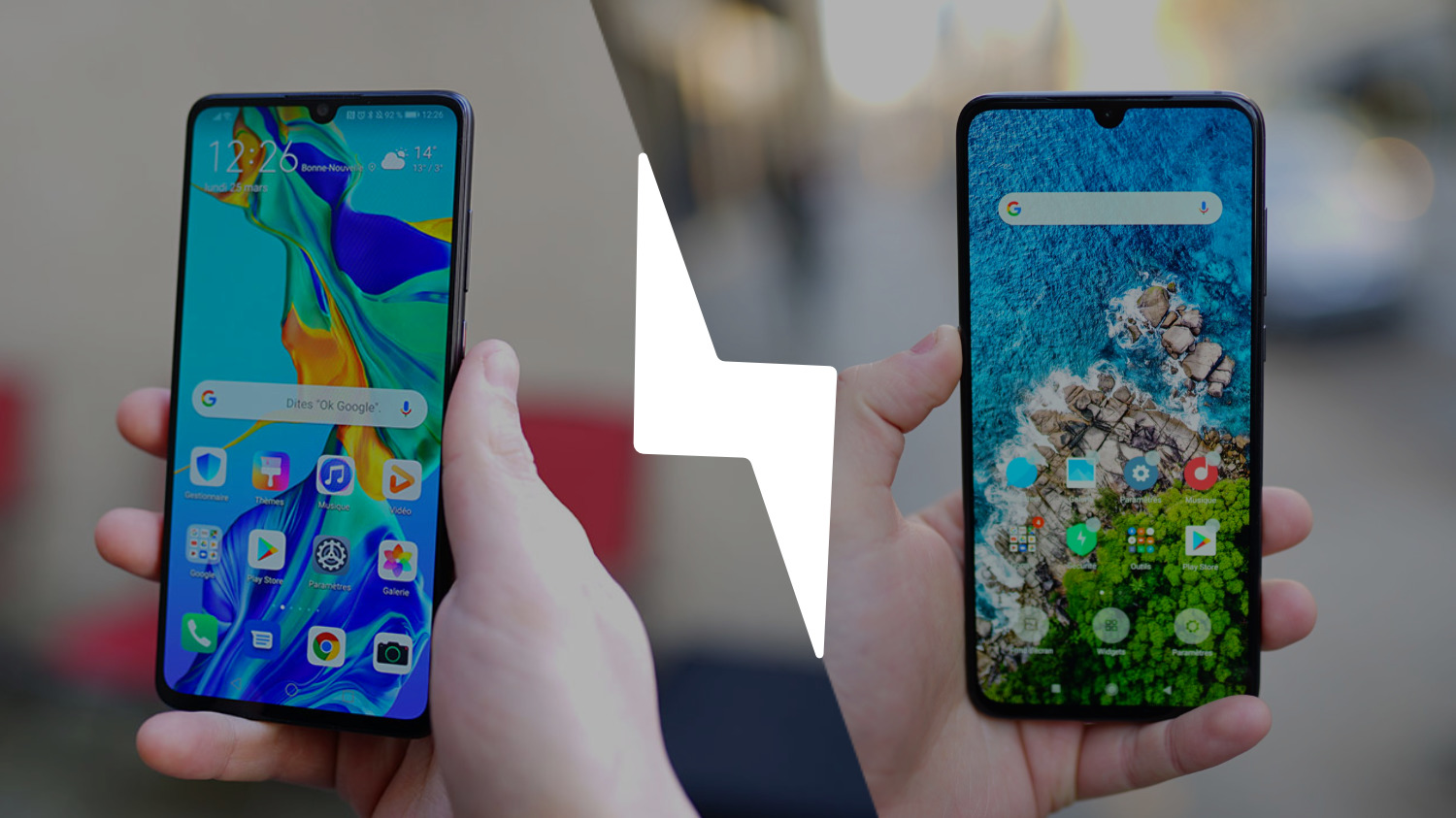 Comparatif Xiaomi Redmi Note 7 4Go contre Huawei P30 Lite 