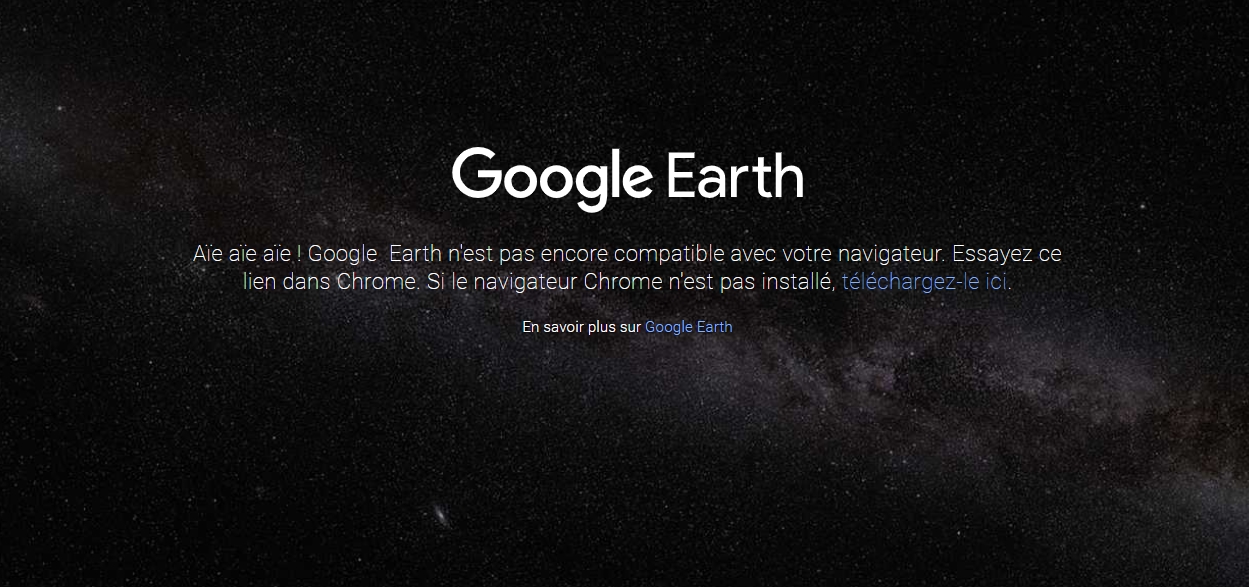 Microsoft Edge (Chromium) : Google Earth bloqué et Google Drive affiche une erreur
