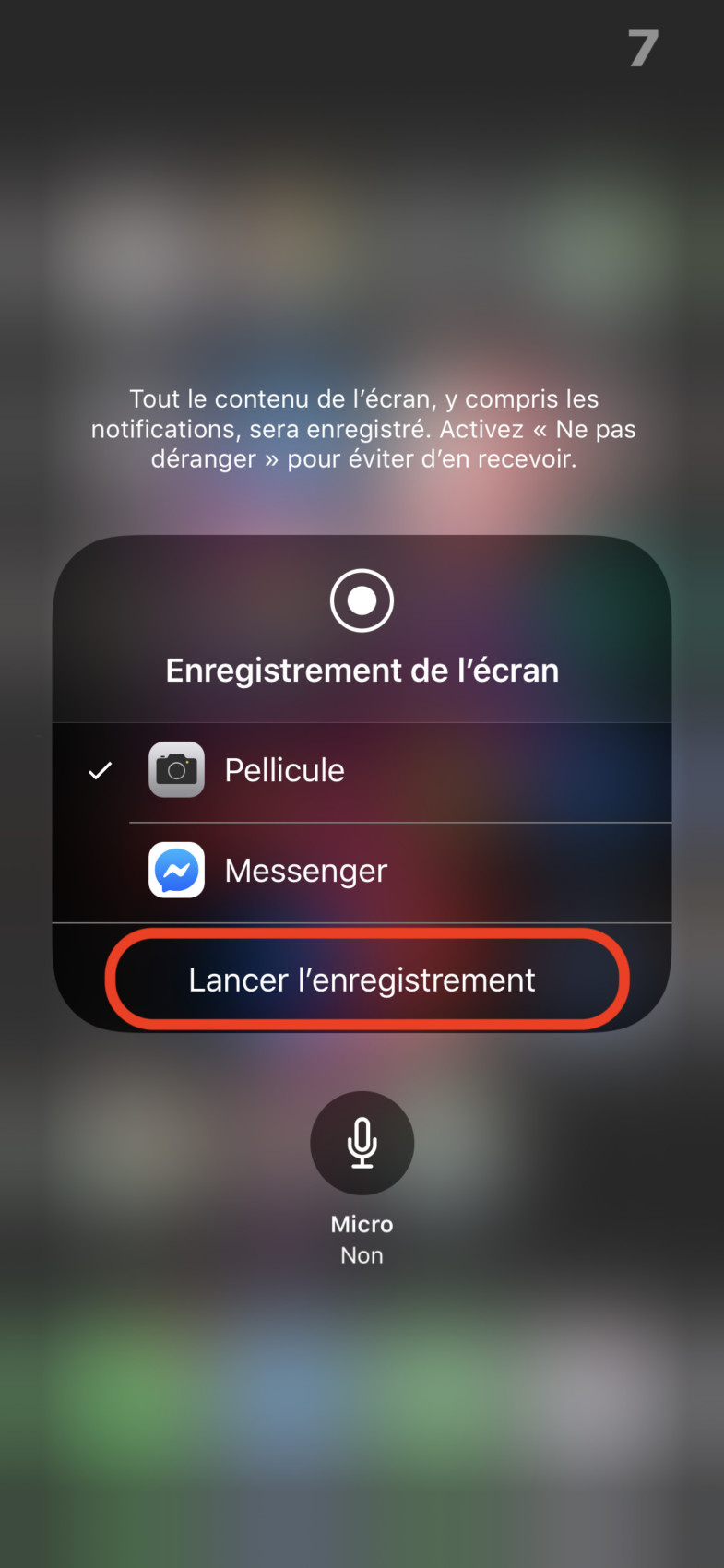 comment faire un enregistrement d'écran sur tablette apple