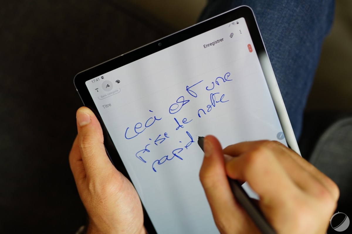 Prise de notes sur la Galaxy Tab S6