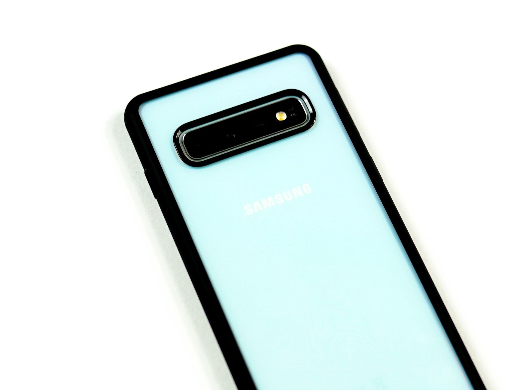 Adore June Triangle Noir Housse Pochette pour Samsung Galaxy S10 avec leffet de Nettoyage daffichage Fabriqué en Europe 
