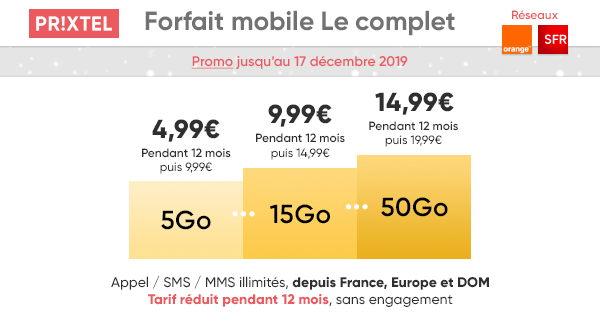 Forfait mobile ajustable : Prixtel prolonge son offre Le complet à 4,99 euros par mois