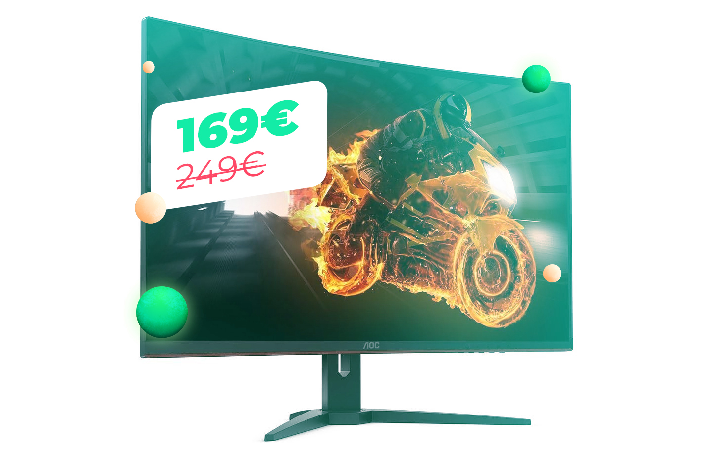 Cet écran de PC 144 Hz incurvé de 24 pouces est à 170 euros pour
