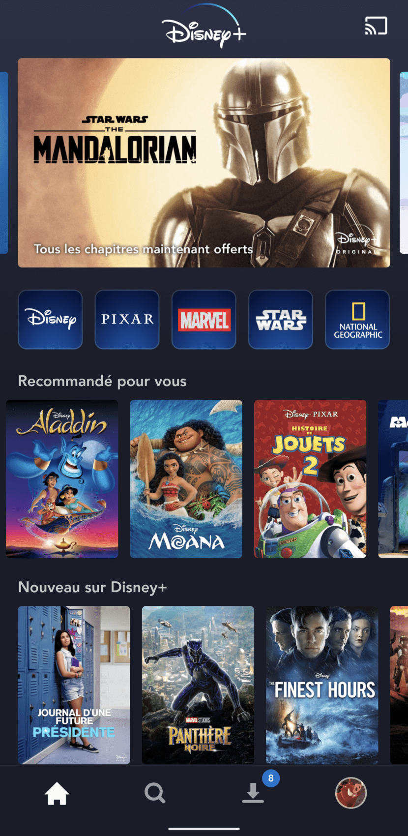 Disney+  comment télécharger ses films et séries sur son smartphone