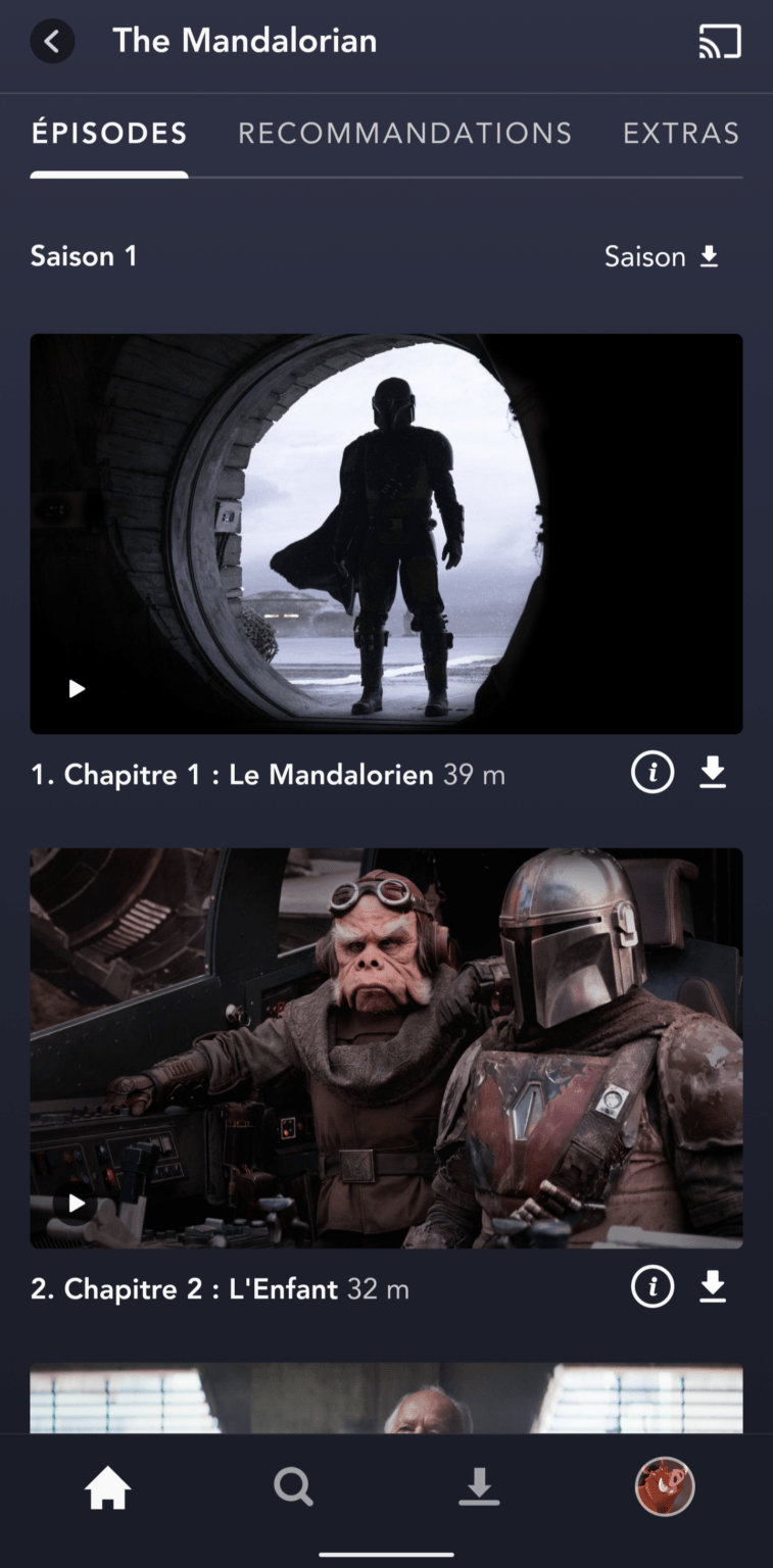 Disney+  comment télécharger ses films et séries sur son smartphone