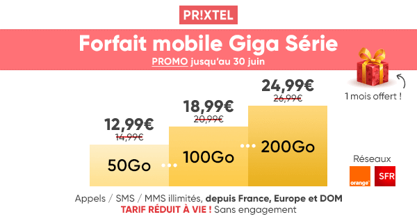 Ce forfait mobile ajustable de 50 à 200 Go coûte 2 euros de moins que d&rsquo;habitude