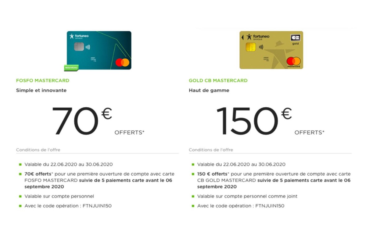 Fortuneo : jusqu&rsquo;à 150 euros offerts pour l&rsquo;ouverture d&rsquo;un compte bancaire en ligne