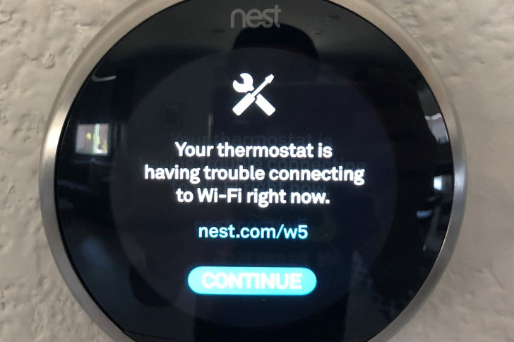 Un problème de connexion sur le thermostat Nest d'un utilisateur