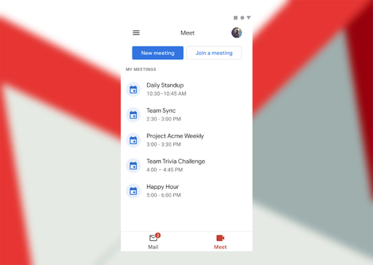 Google Meet : les appels vidéo arrivent dans Gmail sur Android