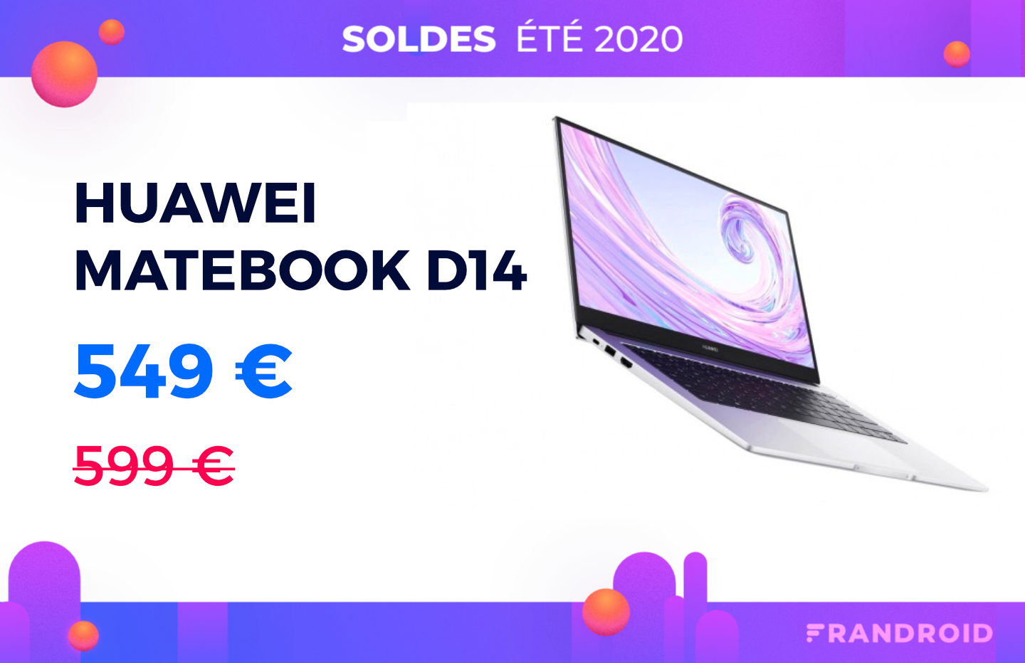 L'ordinateur portable Huawei MateBook 14 est à un excellent prix