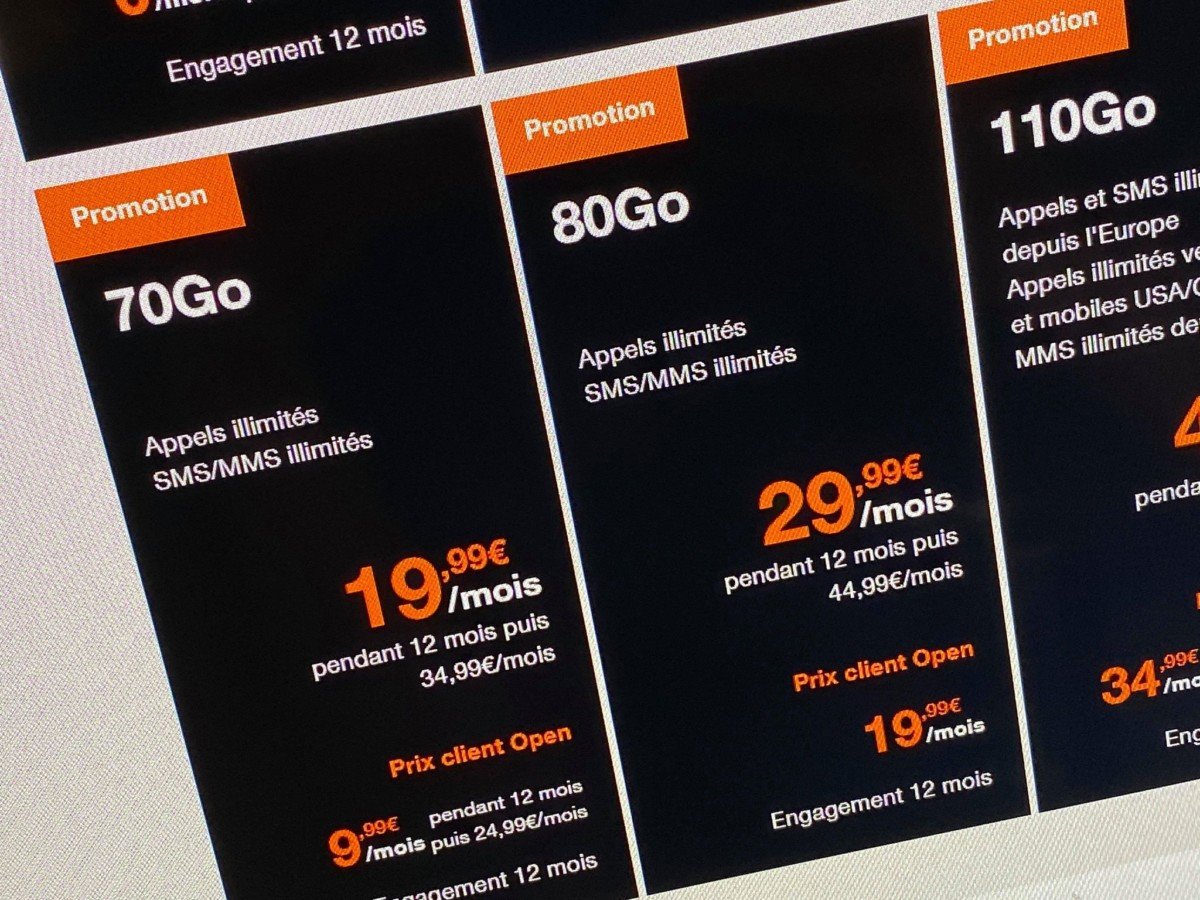 Orange ajoute 20 Go de 4G à certains forfaits sans changer leur prix