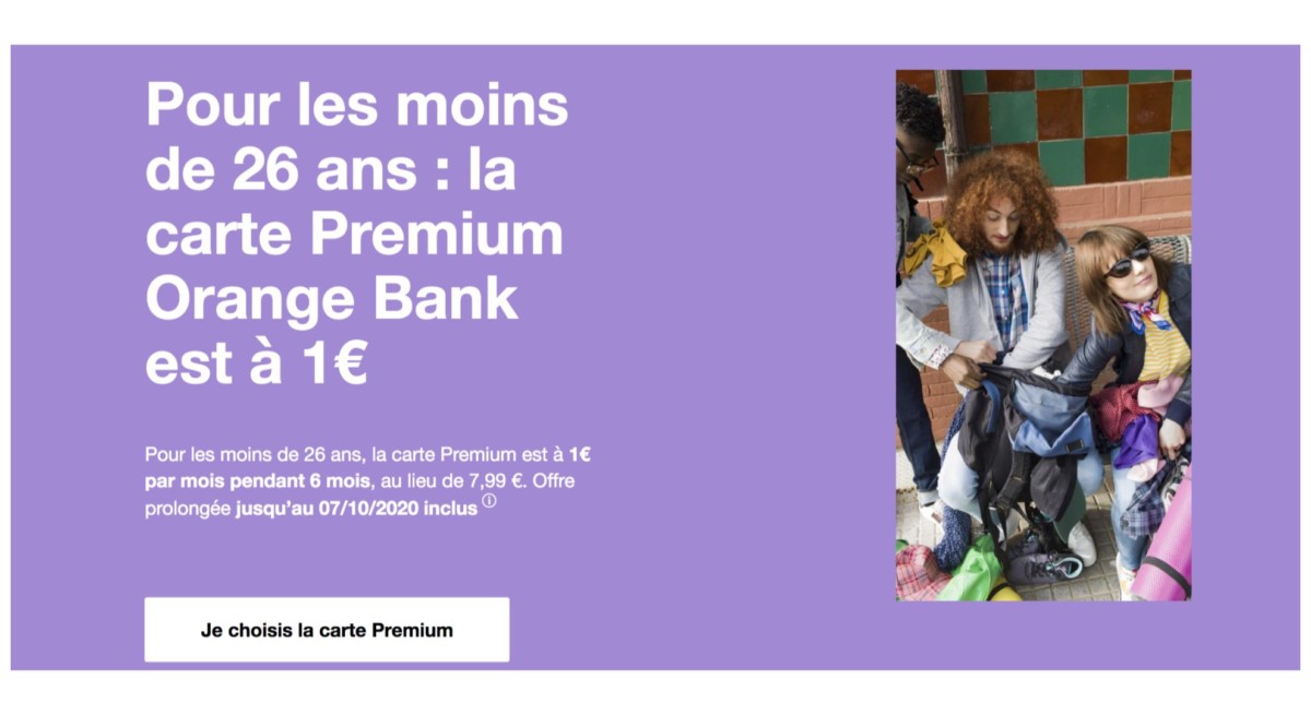 Orange Bank : la carte Visa Premium est à 1 € par mois pour les &#8211; de 26 ans