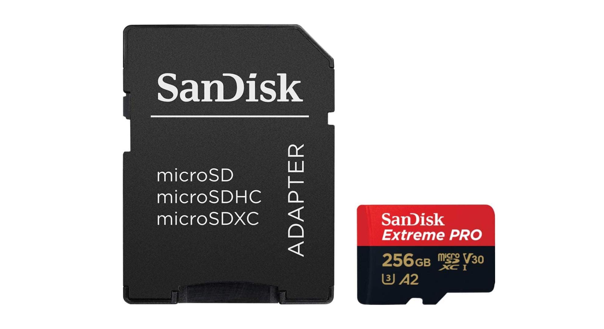 La microSD SanDisk Extreme Pro de 256 Go est plus abordable sur