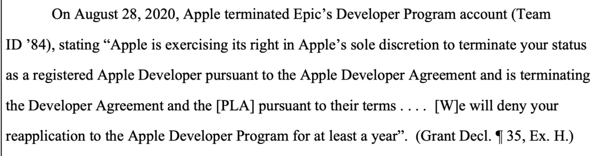 Apple : Fortnite sera banni de l&rsquo;App Store pour au moins un an