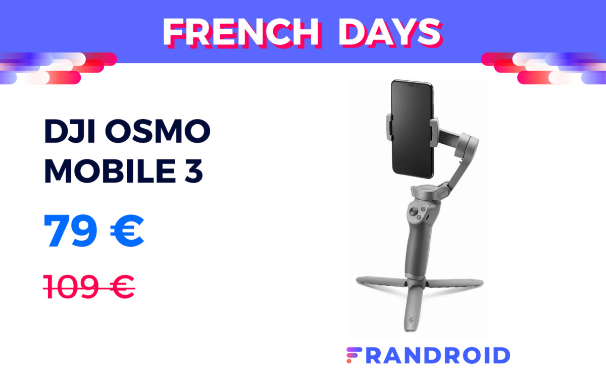 L&rsquo;excellent stabilisateur DJI Osmo Mobile 3 est à prix réduit pour les French Days