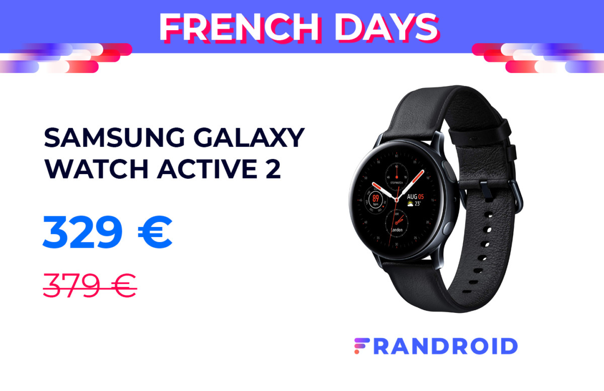 L&rsquo;élégante Samsung Galaxy Watch 2 Active profite de 50 euros de réduction