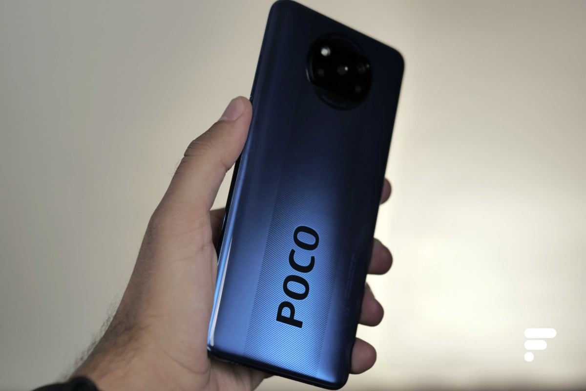 Logo sur le dos du Xiaomi Poco X3