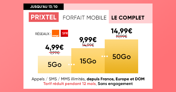 Pour 4,99 euros seulement, ce forfait mobile 5 Go utilise les réseaux Orange ou SFR