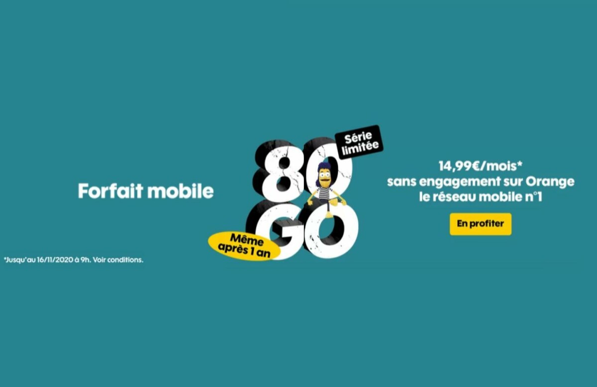 Free Mobile prolonge son forfait sans engagement 80Go en promo à