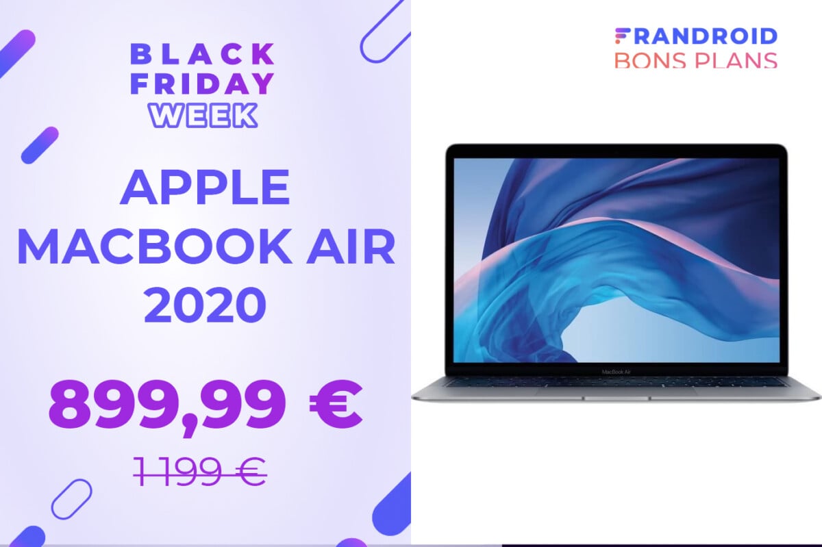 L&rsquo;Apple MacBook Air 2020 est à -25 % pendant le Black Friday