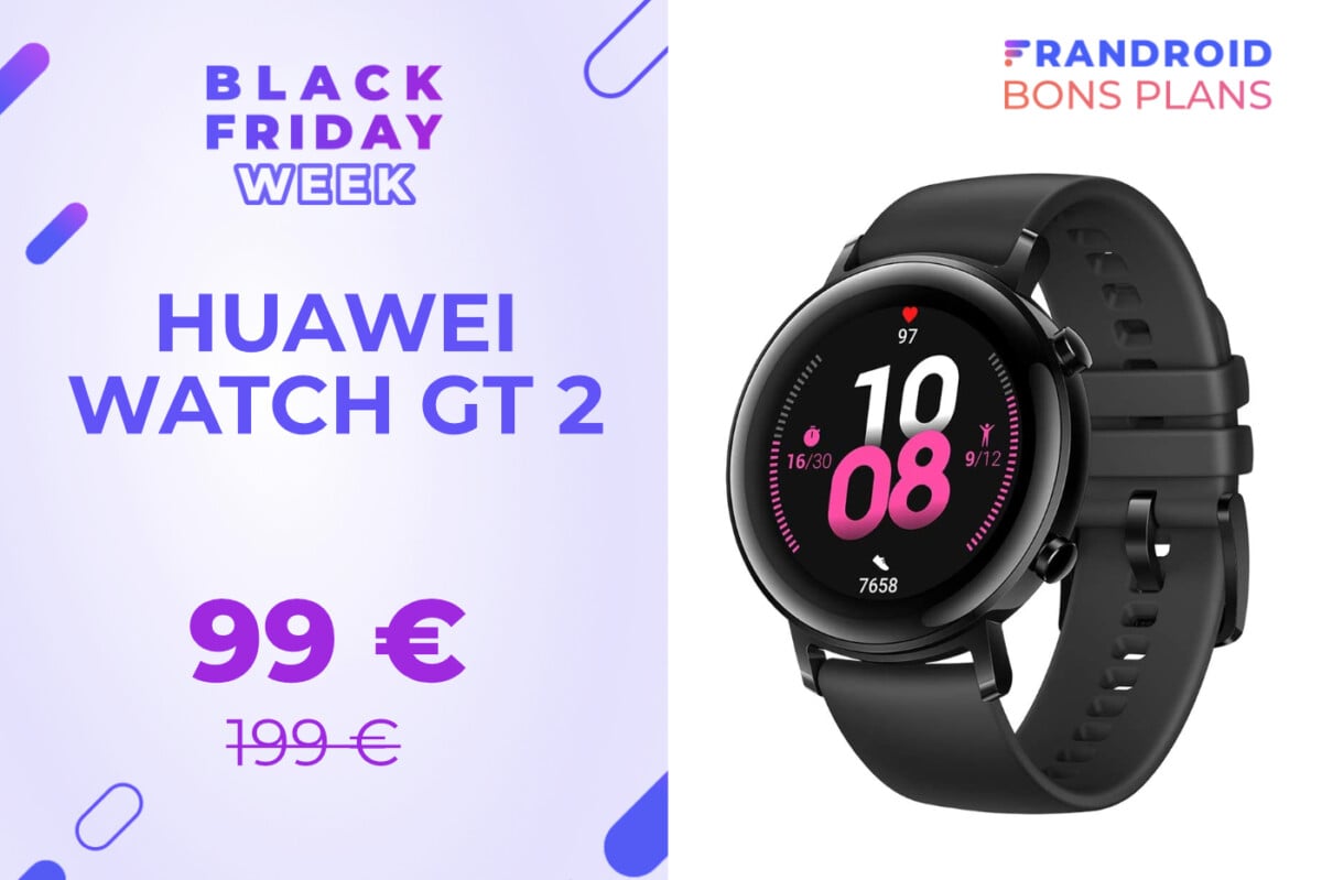 Huawei Watch GT 2 à moitié prix pour le Black Friday : 99 € au lieu de 199