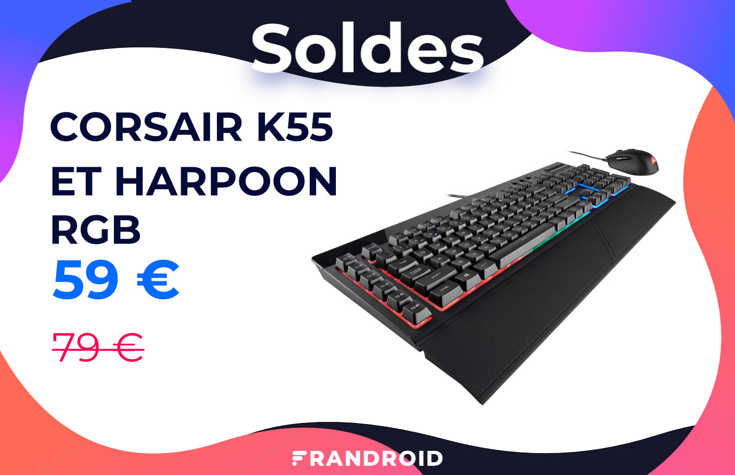 French Days : le clavier gamer Corsair K55 vraiment pas cher chez Fnac