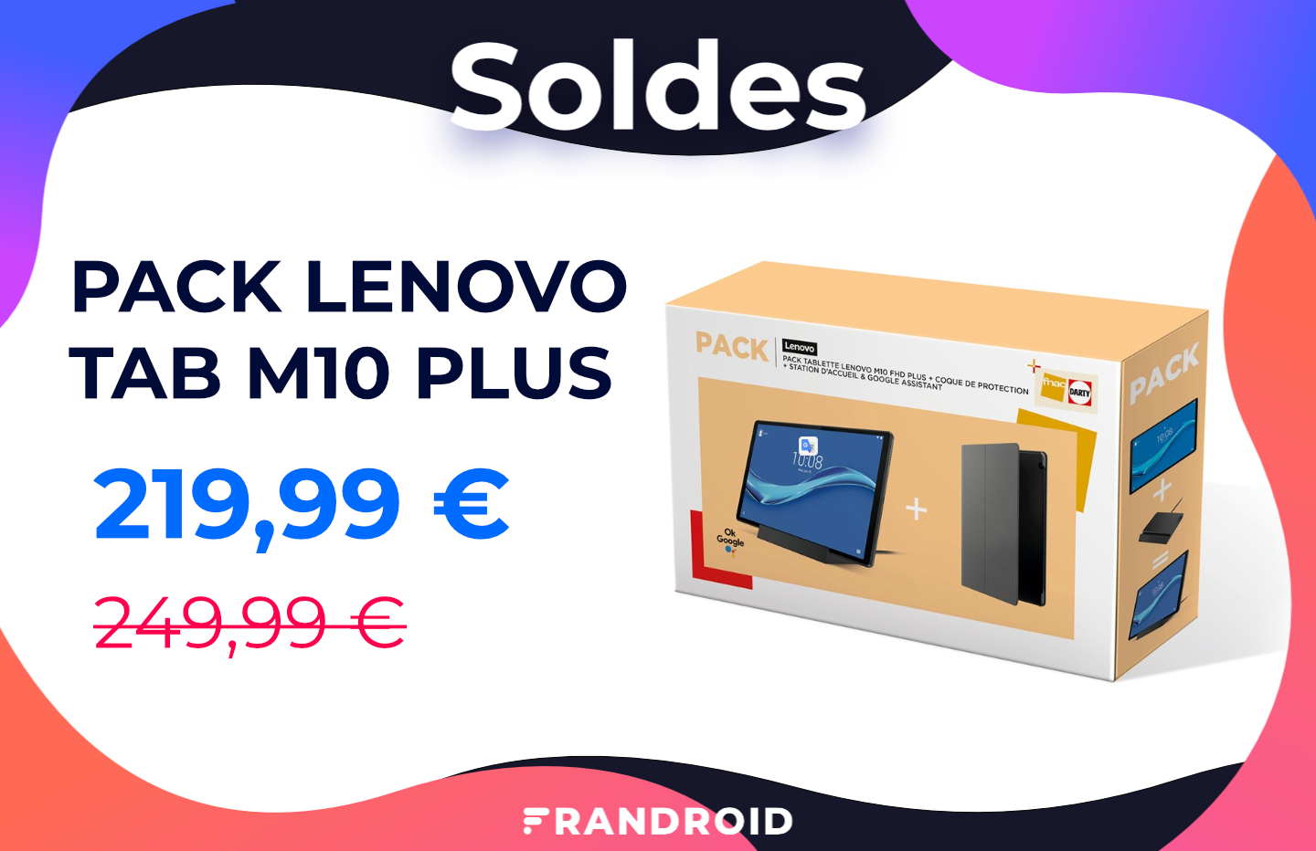 Profitez aujourd'hui de 50 € de réduction sur le pack Lenovo Tab M10 Plus