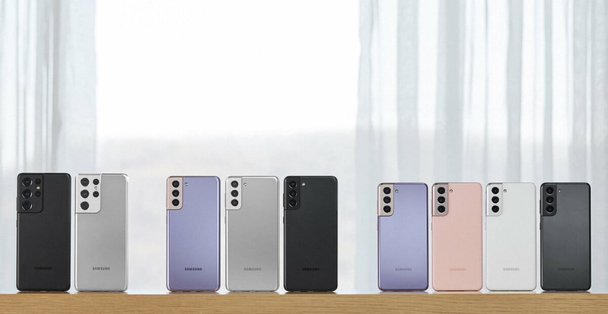 Les coloris des Samsung Galaxy S21, S21+ et S21 Ultra