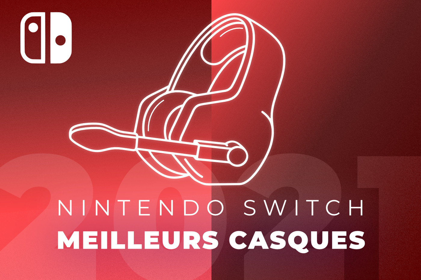 Golvery Casque de jeu sans fil pour Nintendo Switch, casque supra