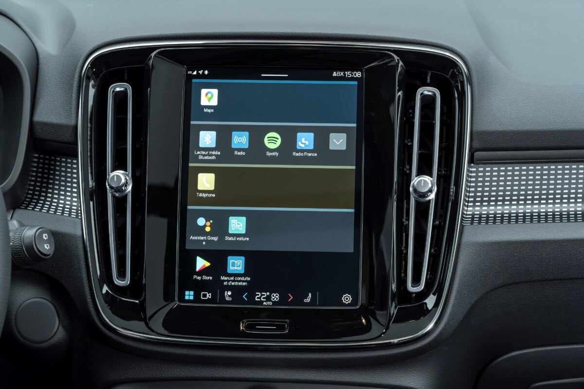 L’interface Android Auto sur le Volvo XC40 Recharge Twin / Source : ACE Team pour Volvo Cars France