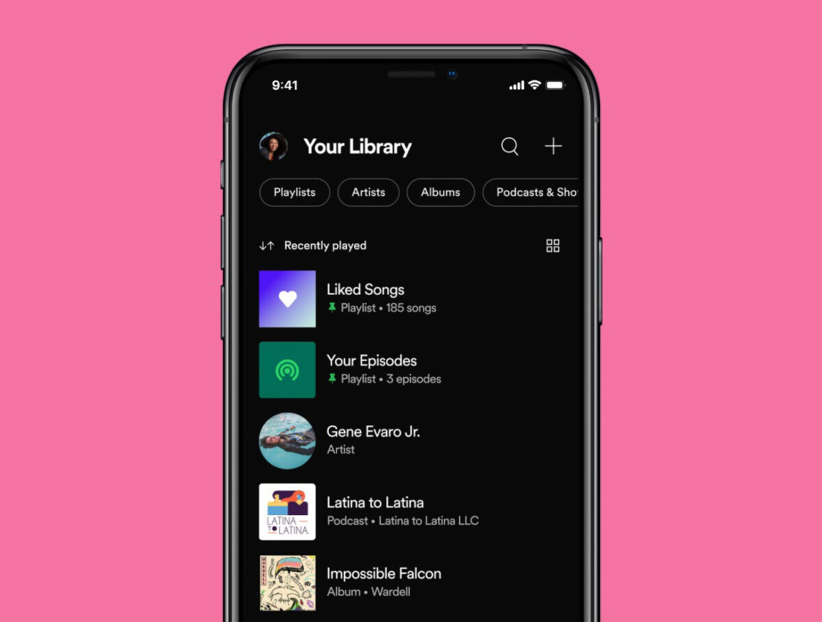 La nouvelle bibliothèque de Spotify