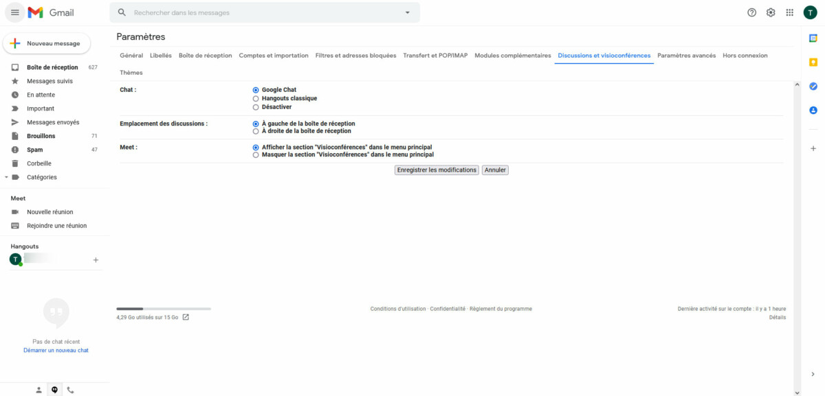 Gmail nouvelle interface