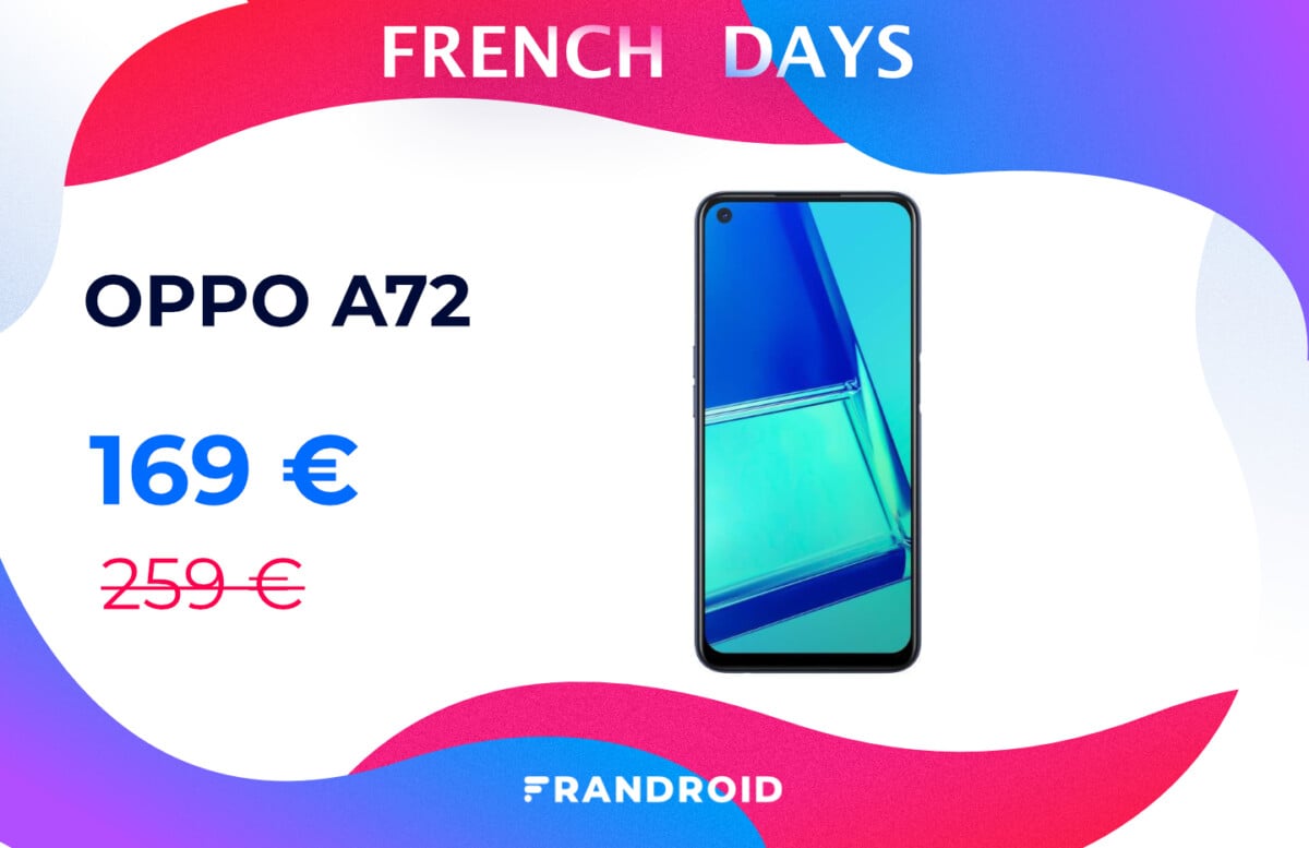 Le Oppo A72 chute à seulement 169 € durant les French Days de Cdiscount