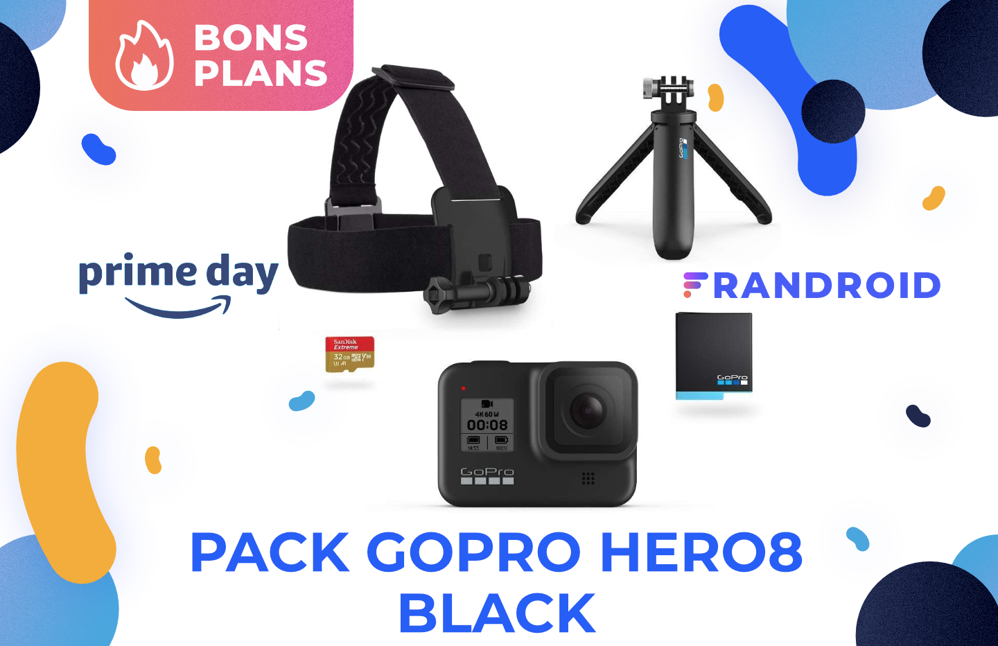 La GoPro Hero8 Black (avec ses accessoires) devient plus abordable pendant  le Prime Day