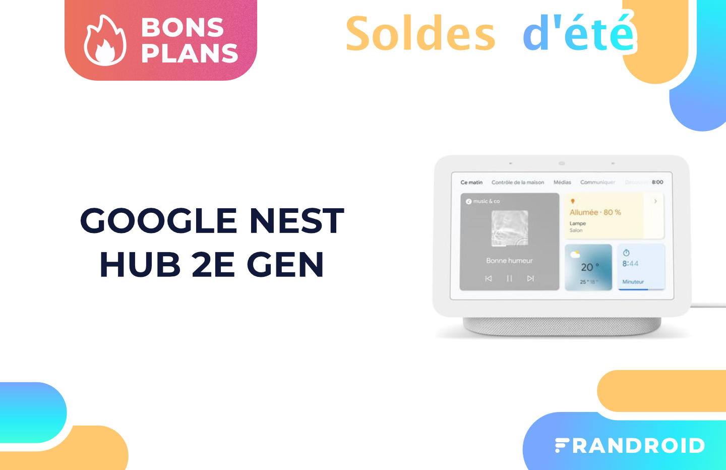 Soldes : l'enceinte connectée Google Nest Hub 2e génération perd 20€ ! 