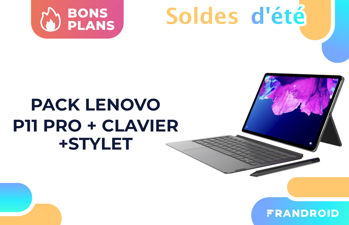 Le pack Lenovo Tab P11 Pro + clavier + stylet est 100 € moins cher pour les  soldes