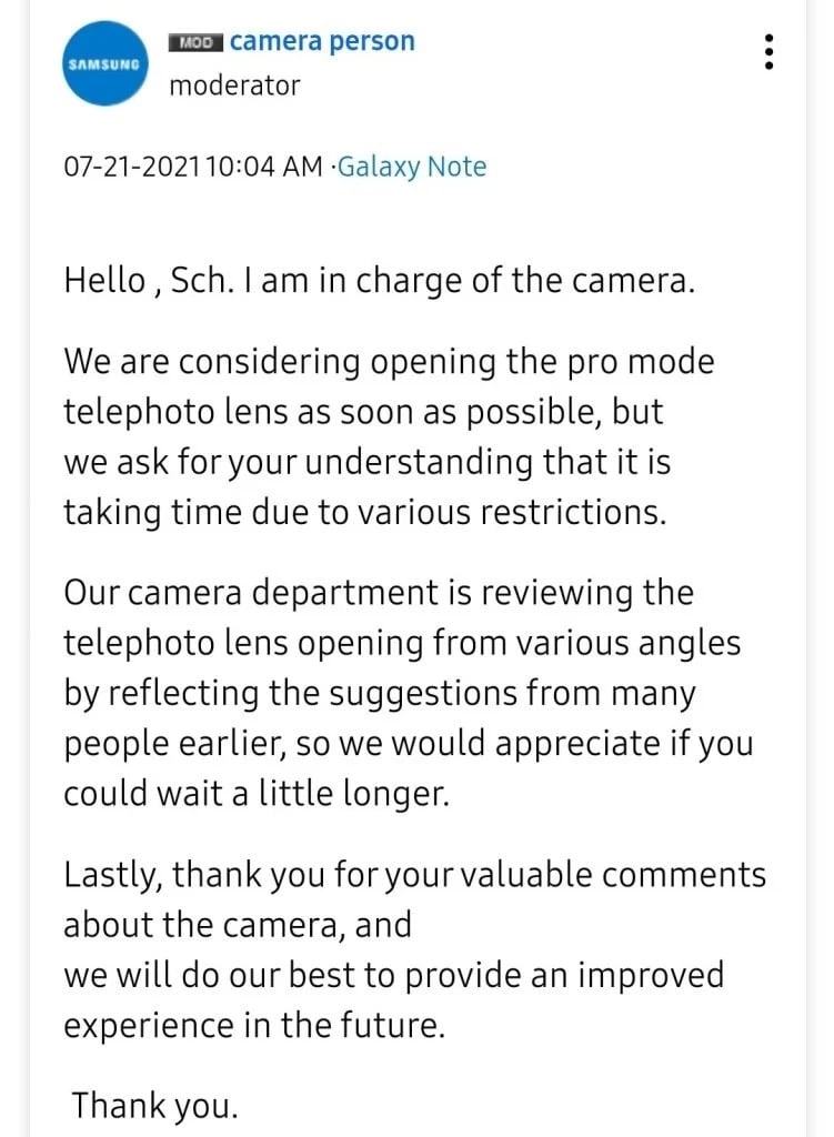 Samsung va vous permettre de régler plus finement vos photos zoomées