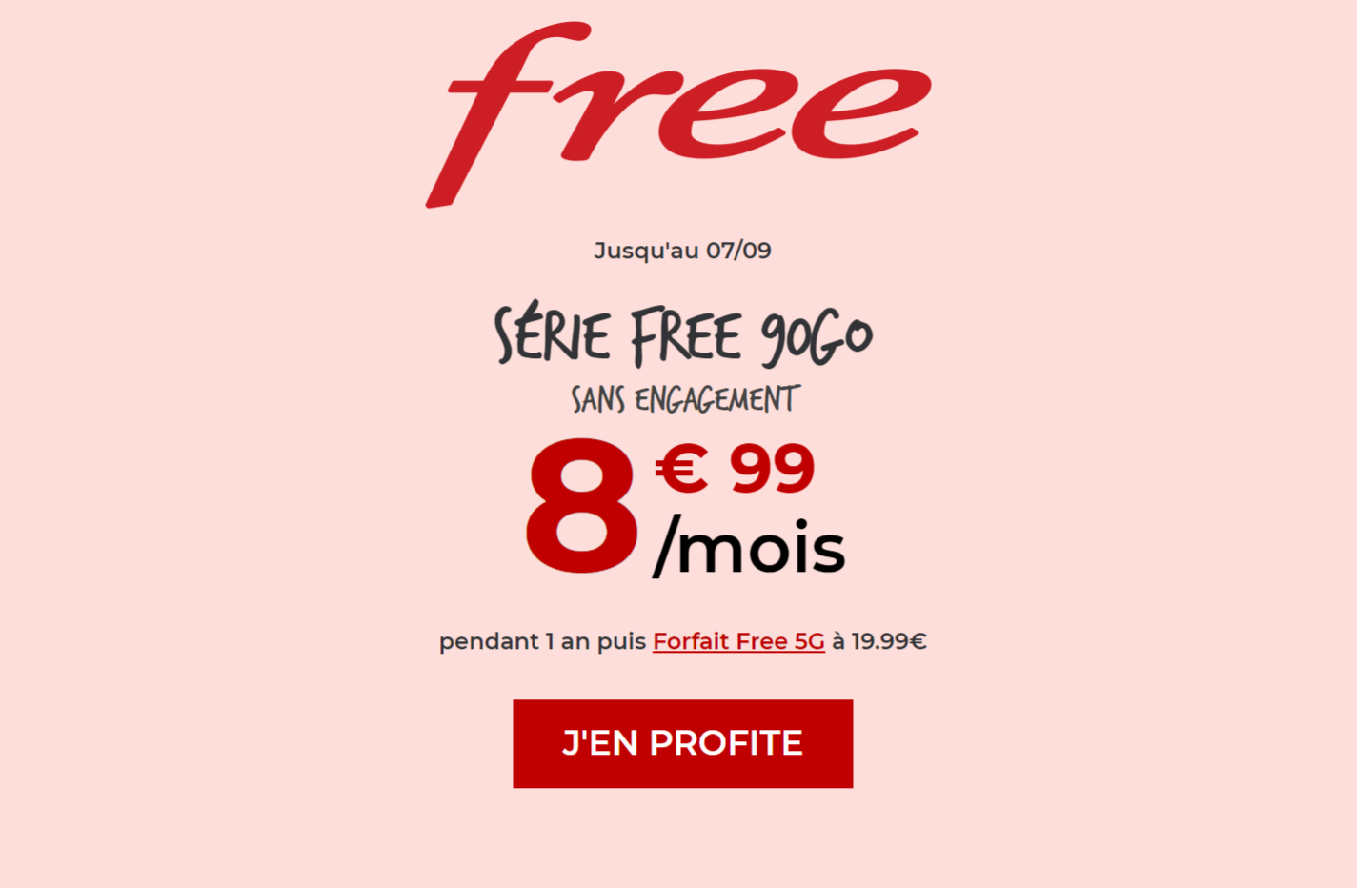 Forfait mobile pas cher : 90 Go à 8,99 € chez Free Mobile