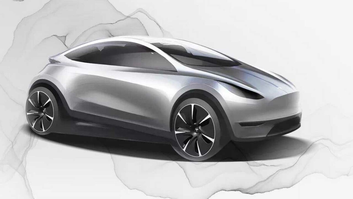 Drawing of the Tesla Model 2