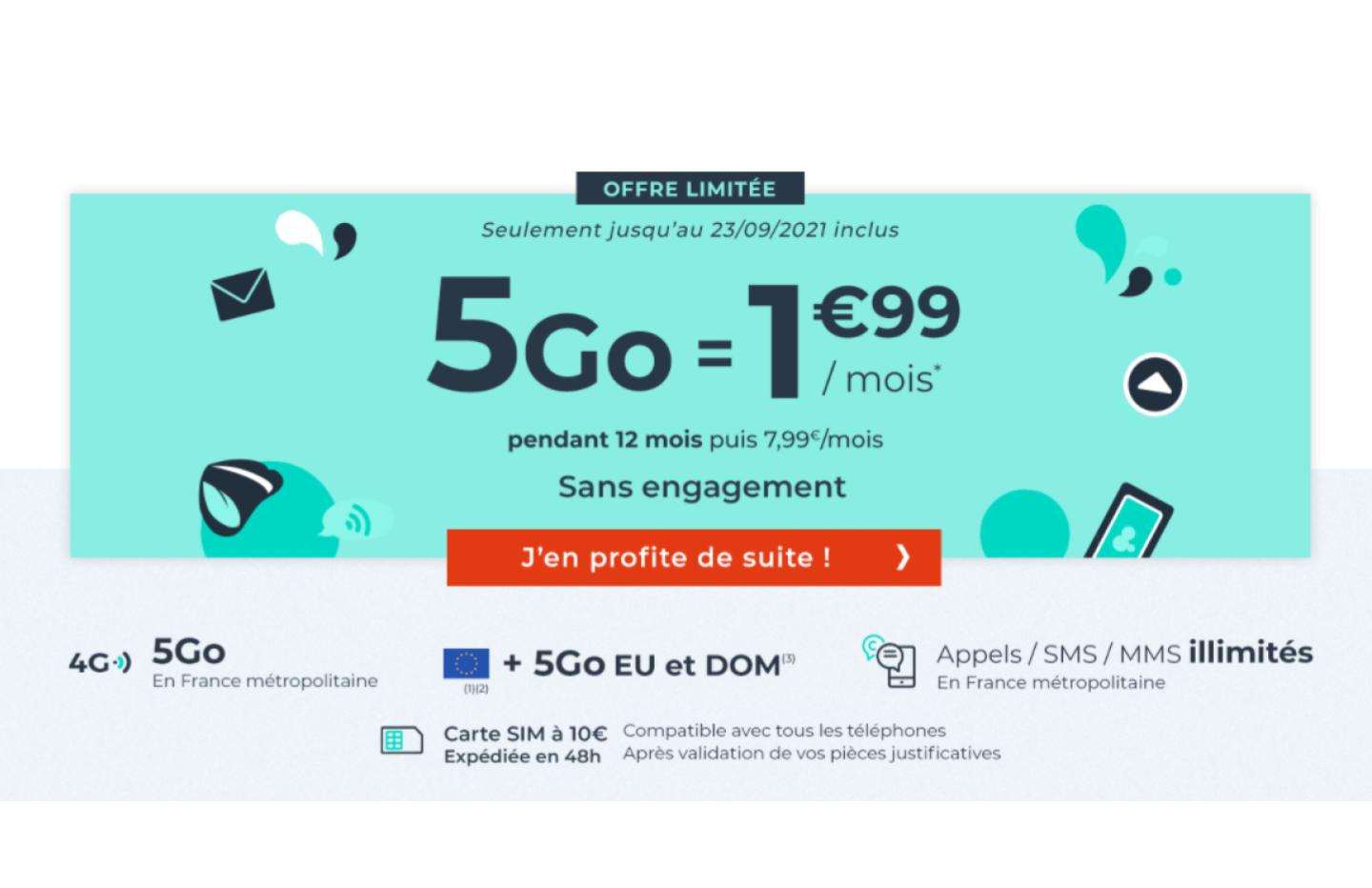 Moins de 5 euros pour ce forfait mobile : l'offre parfaite pour les petits  budgets