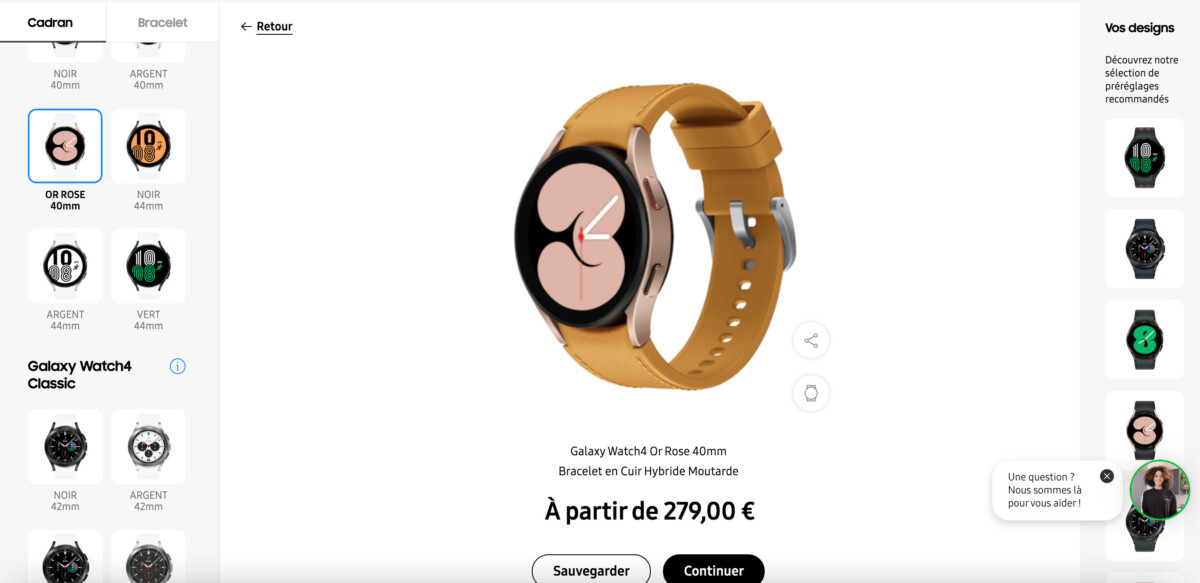 The Galaxy Watch Studio allows you to choose your case of preference among the 4 options of the Galaxy Watch 4 series