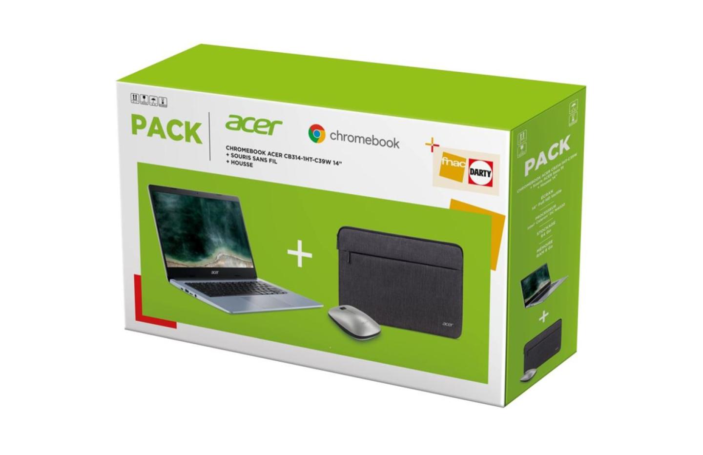 Un pack complet avec un PC HP, une housse, une souris et Microsoft