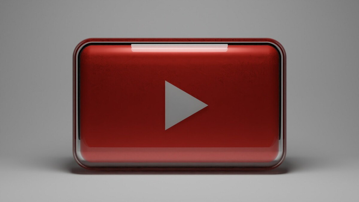 Représentation en 3D du logo YouTube