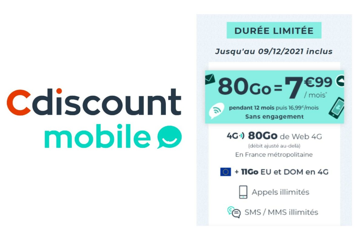 Voici le forfait mobile le plus intéressant de cette fin d&rsquo;année : 80 Go à 7,99 €/mois