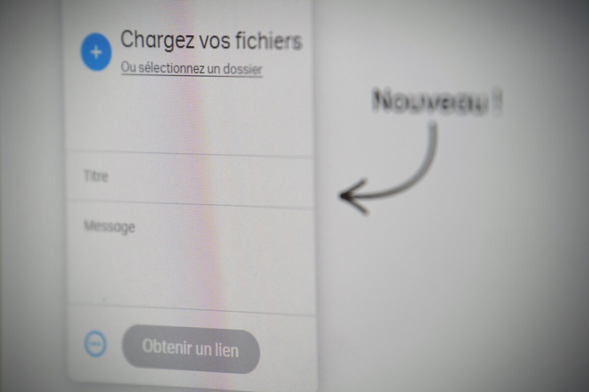 La mise en ligne de fichiers sur WeTransfer